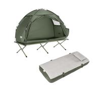 Sobuy Tienda de Campaña 1 Persona con Colchón Hinchable Tienda de Campaña Impermeable Barraca de Camping Verde 193x86x160 cm OGS32-II-GR-TP