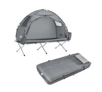 Sobuy Tienda de Campaña 1 Persona con Colchón Hinchable Tienda de Campaña Impermeable Barraca de Camping Gris 193x86x160 cm OGS32-II-HG-TP