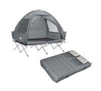 Sobuy Tienda de Campaña 2 Personas con Colchón Hinchable Tienda de Campaña Impermeable Barraca de Camping Gris 193x145x185 cm OGS32-II-L-HG-TP