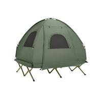 Sobuy tienda de campaña exterior para 2 personas cama de campaña litera tienda doble con bolsa de transporte tienda 4 en 1 práctica verde 193 x 145 x 185 cm ogs61-l-gr es 145 cm