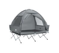 Sobuy tienda de campaña exterior tienda doble con 1 gancho para lámpara y 2 bolsas para zapatos tienda 3 en 1 para 2 personas práctica verde 193 x 185 x 145 cm ogs32-ii-l-hg es