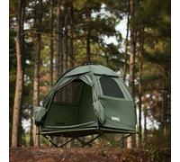 SoBuy Tienda de Campaña Exterior Tienda Individual con 1 Gancho y 2 Bolsillos para Zapatos Tienda para 1 Persona Práctica Verde 193x160x86cm OGS32-II-