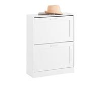 Sobuy zapatero con 2 solapas armario de entrada zapatero organizador 60 x 25 x 80 cm blanco fsr137-w