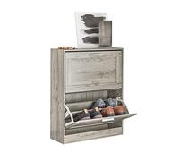 SoBuy Zapatero con 2 Solapas Armario de Entrada Zapatero Organizador Gris 60 x 23 x 79 cm FSR137-HG ES