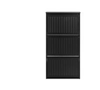 SoBuy Zapatero Estrecho con 3 Solapas Organizador para Zapatos de Entrada Negro 61 x 26 x 120 cm FSR165-H-SCH ES