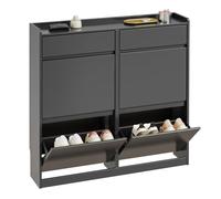 SoBuy Zapatero con 4 Abatibles y 2 Cajones 19 cm Entrada