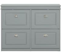 SoBuy Zapatero Estrecho para Entrada y Recibidor - Mueble Zapatero Gris con 4 Solapas y Gran Capacidad - 105x24x83cm para Pasillo Estrecho, Recibidores, Dormitorio, FSR79-HG