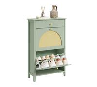 SoBuy Zapatero Estrecho - 2 Puertas 1 Cajón 62x25x97cm Entrada