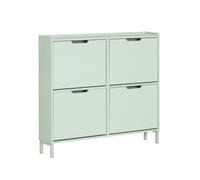 SoBuy Zapatero Estrecho 4 Puertas 100x19x90 cm Verde