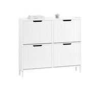 SoBuy Zapatero Estrecho con 4 Puertas 100x19x91cm para Recibidor