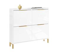 SoBuy Zapatero Estrecho con 4 Puertas 100x88x19cm para Recibidor