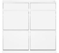 SoBuy Zapatero estrecho con 4 puertas y 2 cajones blanco