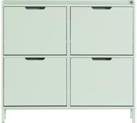 SoBuy Zapatero estrecho con 4 solapas 100 x 19 x 90 cm verde