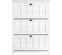 SoBuy Mueble Zapatero con 3 Solapas Organizador para Zapatos de Entrada o Pasillo Blanco 80 x 30 x 111 cm FSR162-W ES