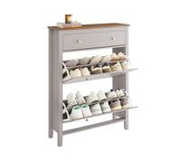 Sobuy zapatero - zapatero de recibidor - gran capacidad para 12 pares de zapatos + cajón, 80x25x108 cm, marrón claro - fsr89-ka