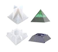 SOBW Molde de silicona con forma de pirámide, molde de silicona, forma de pirámide, resina epoxi, manualidades, joyas, molde de silicona, cenicero de pirámides, molde de resina epoxi