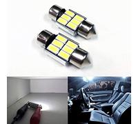SoCal-LED 2X 3022 31mm Adorno de Canbus Bombillas LED de Alta Potencia 6W Brillante SMD 5730 Interior de la luz de Techo, luz de Mapa, Blanco