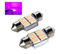 SoCal-LED 2X 3022 31mm Adorno de Canbus Bombillas LED de Alta Potencia 6W Brillante SMD 5730 Interior de la luz de Techo, luz de Mapa, Rosa