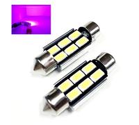 SoCal-LED 2X 4210 42mm Adorno de Canbus Bombillas LED de Alta Potencia 6W Brillante SMD 5730 Interior de la luz de Techo, luz de Mapa, Rosa