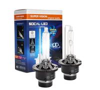 SOCAL-LED 2x D4S HID Bombillas Reemplazo directo del faro de xenón OEM de 35W CA 6000K Cristal blanco