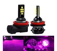 SOCAL-LED LIGHTING 2x H11 H8 Bombilla de luz antiniebla LED Advanced 3030 SMD Lámpara DRL de circulación diurna colorida brillante, rosa púrpura