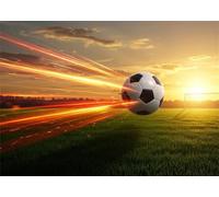 Soccer 200 Piece Jigsaw Puzzles for Adults, Colourful, Challenging & Brainteasing Adult Puzzles 200 Pieces Sunset Lawn, Fun jigsaws for The Whole Family 14x10 Inch