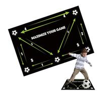 Soccer Agility Mat, Quiet Footstep Trainer, 60x40cm Wear-Resistant Rubber Polyester Pad for Indoor Speed Drills, Footwork Coordination Practice, Safe Training Gear for Kids and Adults