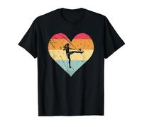 Soccer Ball Heartbeat Girls Vintage Loves Playing Camiseta gráfica económica, Hombre, Negro, L