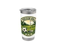 SOCCER BALL PAR Footgolf Balón Bandera Vaso térmico de acero inoxidable de doble pared