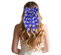Soccer Bows Girls - Ribbon Sport Clip Holiday Styling | Hair Tie Polyester Elastic Comfort Decoration Festival Outdoor Indoor Travel Party Summer New Year Accessory Headwear Ornament Gift Set Use Kit