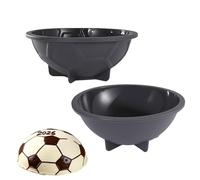 Soccer Cake Mold - Football Baking Tin, 2 Pieces Half Soccer Shaped Non Stick Mold, 3D Easy Release Cake Pan 21.7cm | Athletic Theme Pastry Pan Sweet Culinary Creation for Dessert Making Birthday Part