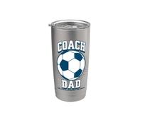 Soccer Coach Dad Like a Regular Dad but Way Cooler Soccer Vaso térmico de acero inoxidable de doble pared