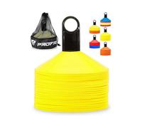 Soccer Cones with Carry Bag and Stand for Training, Soccer, Kids, Sports, Field Marking (Set of 50)