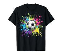 Soccer Drip for Boys Ice Cream Dessert Sports Lover Camiseta gráfica económica, Hombre, Negro, S