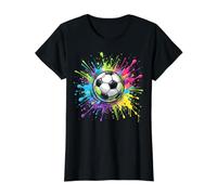 Soccer Drip for Boys Ice Cream Dessert Sports Lover Camiseta gráfica económica, Mujer, Negro, L
