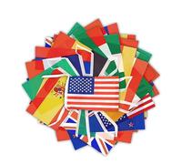 Soccer Fan Party Supplies, Banderines de Bandera de países Europeos de 24 Piezas, Pancarta de Cuerda Nacional for decoración de guirnaldas de Eventos de fútbol(14 x 21cm 24pcs)