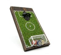 Soccer Field Wall Bottle Opener with Goal Net Cap Catcher, Wooden Beer Bottle Opener Decor for Home Bar Patio Garage Game Room, Soccer Fan Gift for Men and Sports Enthusiasts