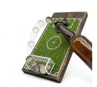 Soccer Field Wall Mounted Bottle Opener with Goal Net Cap Catcher, Beer Bottle Opener Wall Decor for Home Bar Patio Garage, Funny Soccer Fan Gift for Men, Game Room Sports Decoration
