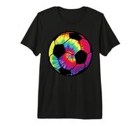 Soccer Football Tie Dye Rainbow Kids Boys Teenage Men Girls Camiseta Premium