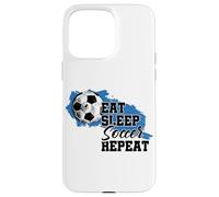 Soccer Funny Eat Sleep Soccer Repeat Carcasa para iPhone 15 Pro MAX