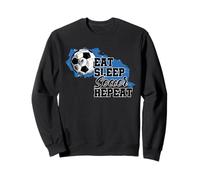 Soccer Funny Eat Sleep Soccer Repeat Sudadera
