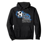 Soccer Funny Eat Sleep Soccer Repeat Sudadera con Capucha