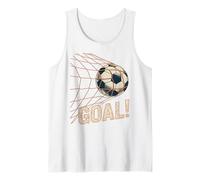 Soccer Goal Celebration Vintage Soccer Ball in Net Camiseta sin Mangas