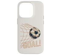 Soccer Goal Celebration Vintage Soccer Ball in Net Carcasa para iPhone 14 Pro