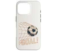 Soccer Goal Celebration Vintage Soccer Ball in Net Carcasa para iPhone 16 Pro