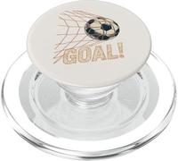 Soccer Goal Celebration Vintage Soccer Ball in Net PopSockets PopGrip para MagSafe