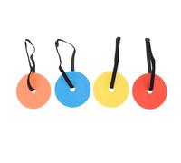 Soccer Goal Target Discs, Reactive Agility Training Discs, Adjustable Length TPE Target Discs with 4 Color Set for Soccer Hockey Baseball Accuracy Drills on Goal Posts