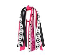 Soccer Hair Ties - Cheerleader Hair Ribbons | 20CM Ponytail Holder with Decorative Function, Polyester Material with Color Options Yellow Green Rose Red Blue, Sports Accessory