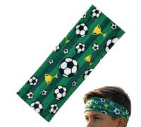 Soccer Headband, Elastic Non Slip Breathable Football Hairband with Moisture Wicking Performance Fabric and Comfortable Stretch Fit Design, Sports Headband for Running Cycling Yoga Cheer Game