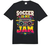 Soccer Is My Jam Retro 80s Boombox Football Energy Game Day Comfort Colors Adult Heavyweight T-Shirt